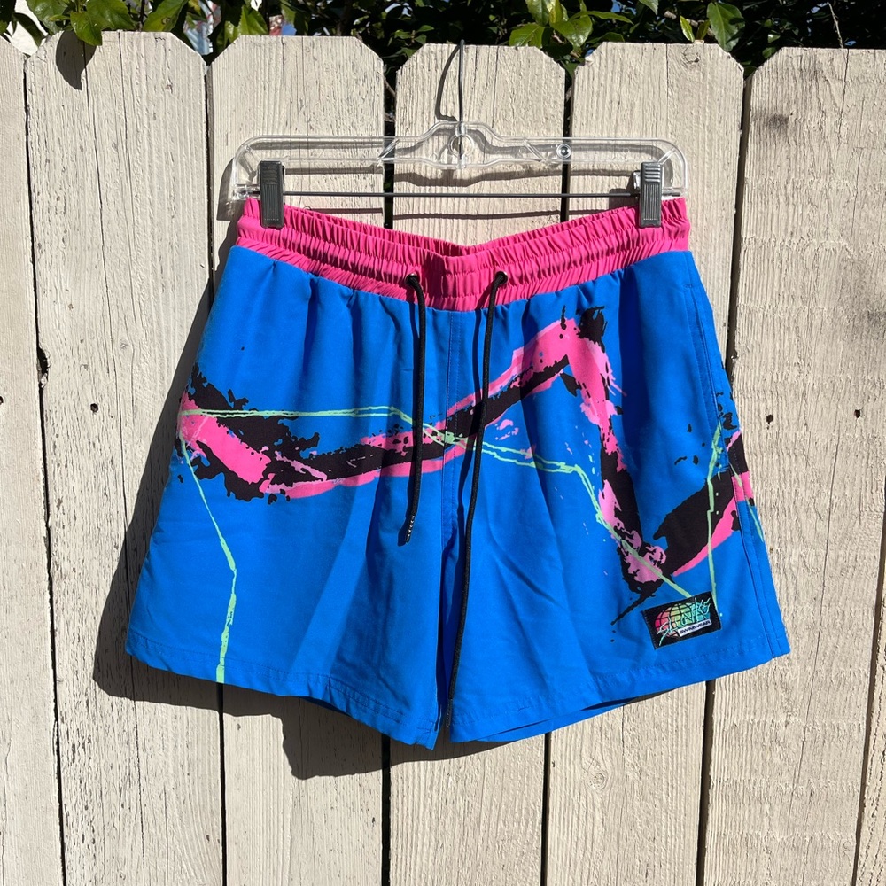 Vibrant Pink and Blue Women's Shorts